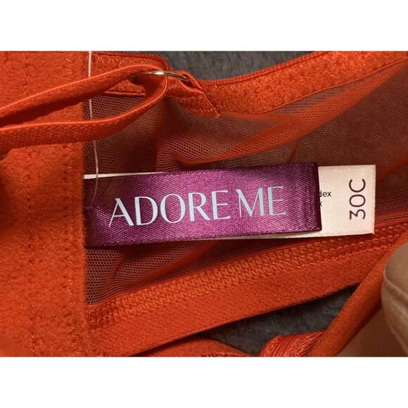 Adore Me Underwire Bra Size 30C Red and White (lot of 2) - Picture 9 of 9